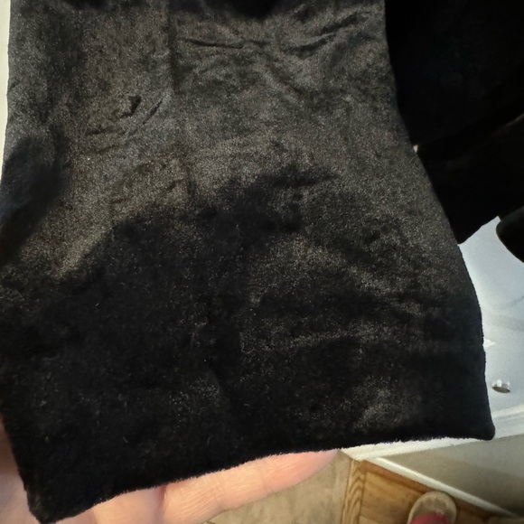 Vintage 80’s Black Velvet Wrap Front Rhinestone Cropped Blazer Fancy Party Top - Picture 5 of 12